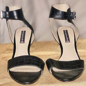 Steven Black heels with silver buckles